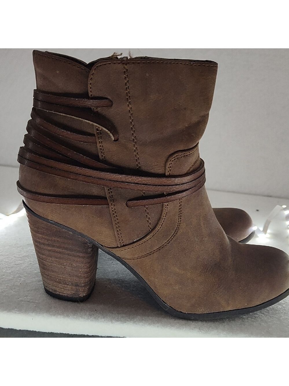 Madden Girl Tan Ankle Booties - Picture 6 of 10